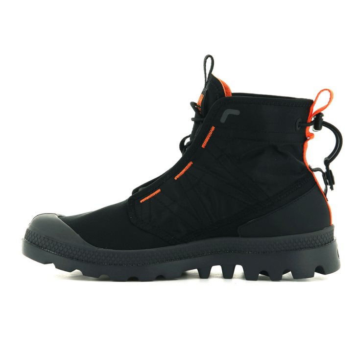 Palladium Pampa Travel Lite Men's Boots Black | UK H523-DXE